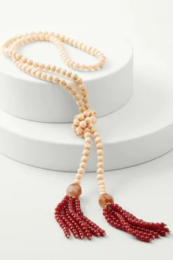 Amina Tassel Lariat Necklace