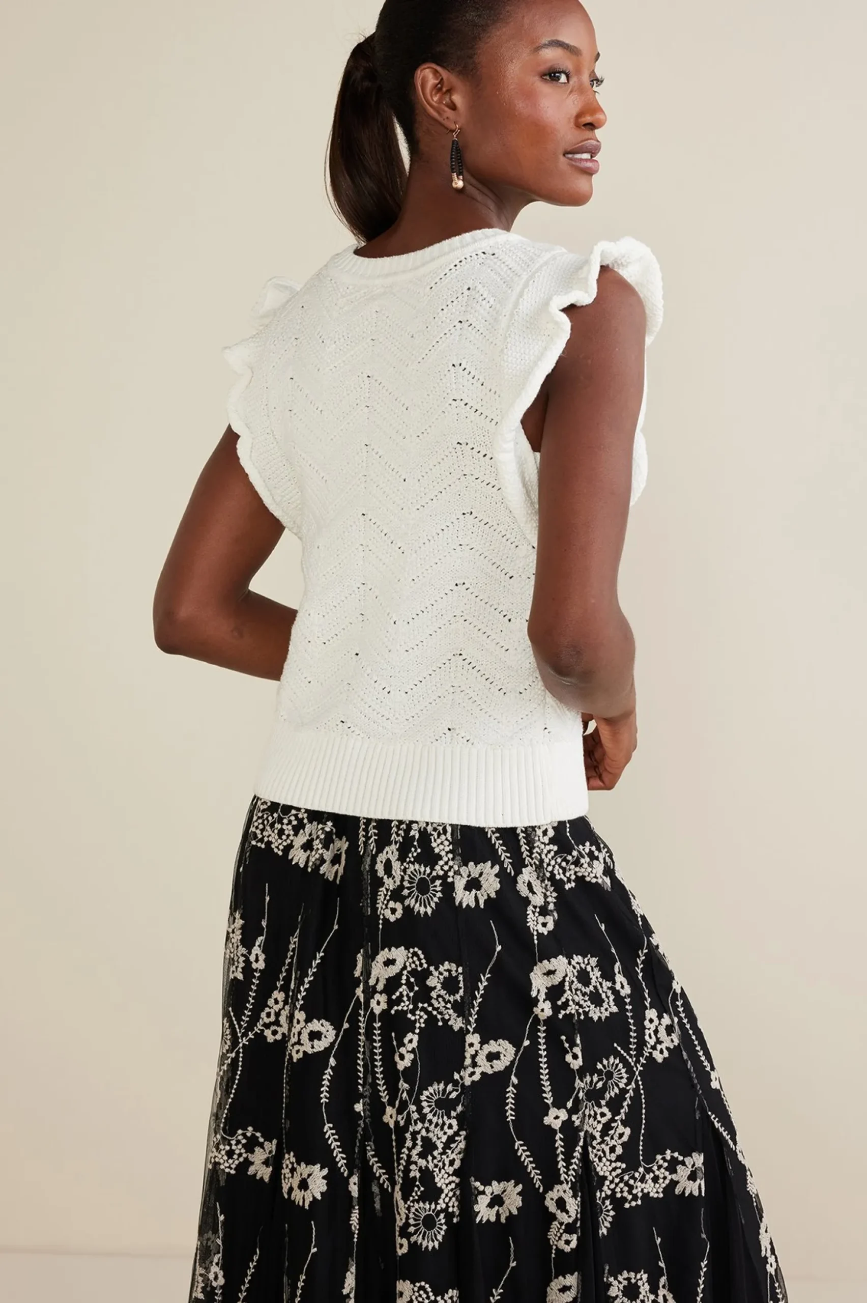 Celina Flutter Sleeve Sweater