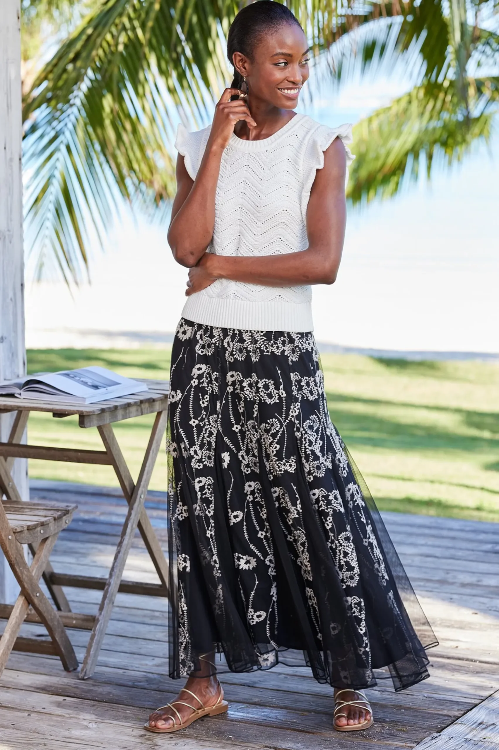 Celina Flutter Sleeve Sweater