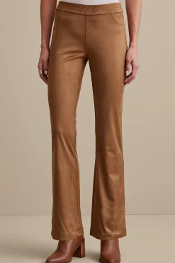 Faux Suede Bootcut Pants