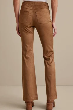 Faux Suede Bootcut Pants