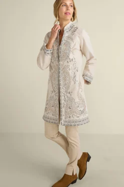 Kerala Embellished Natural Jacket