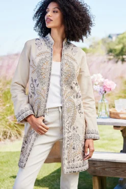 Kerala Embellished Natural Jacket