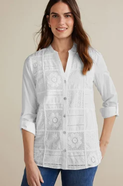 Petites Eleanor Crochet Shirt