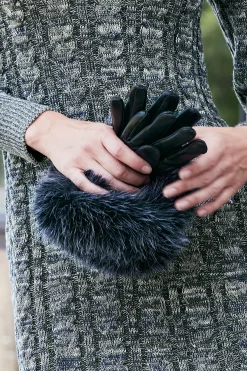 Sasha Faux Fur Leather Gloves